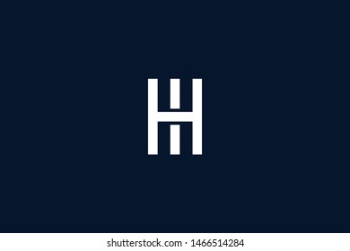 Initial based clean and minimal Logo. WM MW H letter creative monochrome monogram icon symbol. Universal elegant luxury alphabet vector design