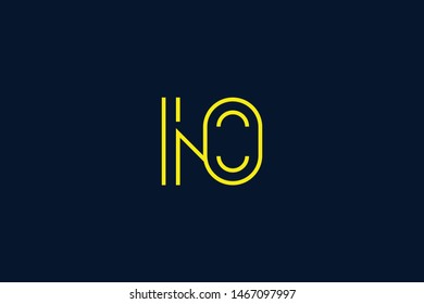 Initial based clean and minimal Logo. NO ON N O letter creative monochrome monogram icon symbol. Universal elegant luxury alphabet vector design