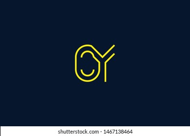 Initial based clean and minimal Logo. OY YO O Y letter creative monochrome monogram icon symbol. Universal elegant luxury alphabet vector design