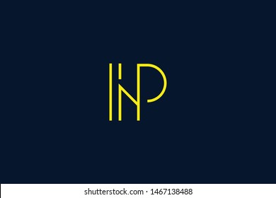 Initial based clean and minimal Logo. NP PN N P letter creative monochrome monogram icon symbol. Universal elegant luxury alphabet vector design