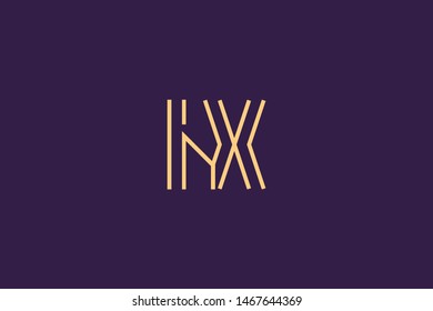Initial based clean and minimal Logo. MX XM NX M X letter creative monochrome monogram icon symbol. Universal elegant luxury alphabet vector design