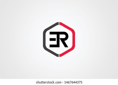 Initial based clean and minimal Logo. ER RE E R letter creative monochrome monogram icon symbol. Universal elegant luxury alphabet vector design