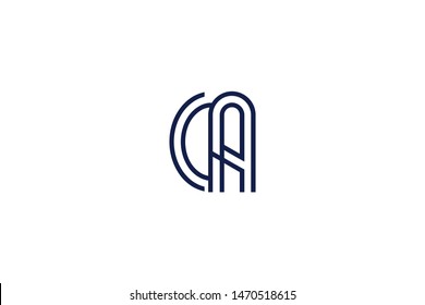 Initial based clean and minimal Logo. AC CA A C letter creative monochrome monogram icon symbol. Universal elegant luxury alphabet vector design