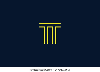 Initial based clean and minimal Logo. TT letter creative monochrome monogram icon symbol. Universal elegant luxury alphabet vector design