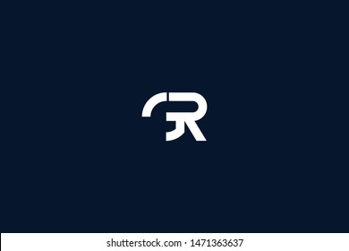 Initial based clean and minimal Logo. RG GR R G letter creative monochrome monogram icon symbol. Universal elegant luxury alphabet vector design