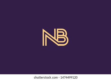 Initial based clean and minimal Logo. NB BN N B letter creative technology monogram icon symbol. Universal elegant luxury alphabet vector design