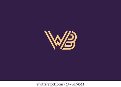 Initial based clean and minimal Logo. BW WB B W letter creative technology monogram icon symbol. Universal elegant luxury alphabet vector design