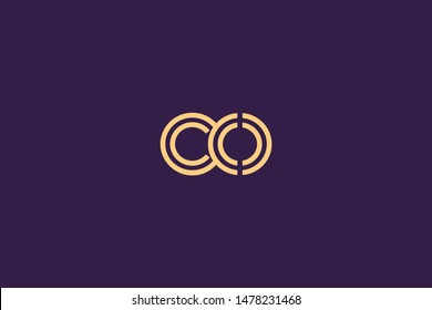 Initial based clean and minimal Logo. CO OC C O letter creative technology monogram icon symbol. Universal elegant luxury alphabet vector design