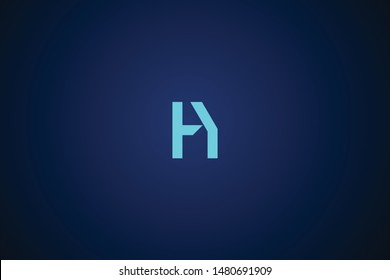 Initial based clean and minimal Logo. HY YH H Y letter creative monochrome monogram icon symbol. Universal elegant luxury alphabet vector design