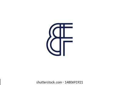 Initial based clean and minimal Logo. BF FB B F letter creative monochrome monogram icon symbol. Universal elegant luxury alphabet vector design