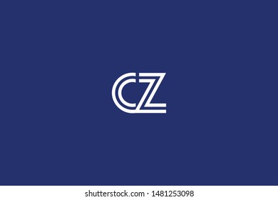 Initial based clean and minimal Logo. CZ ZC C Z letter creative monochrome monogram icon symbol. Universal elegant luxury alphabet vector design