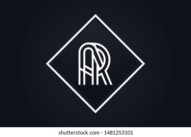 Initial based clean and minimal Logo. AR RA R letter creative monochrome monogram icon symbol. Universal elegant luxury alphabet vector design