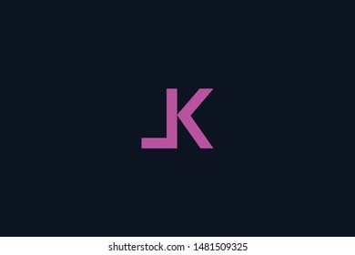 Initial based clean and minimal Logo. KL LK K L letter creative technology monogram icon symbol. Universal elegant luxury alphabet vector design