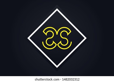 Initial based clean and minimal Logo. SS letter creative monochrome monogram icon symbol. Universal elegant luxury alphabet vector design