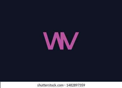 Initial based clean and minimal Logo. MW WM M W letter creative monochrome monogram icon symbol. Universal elegant luxury alphabet vector design