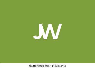 Initial based clean and minimal Logo. JW WJ J W letter creative technology monogram icon symbol. Universal elegant luxury alphabet vector design