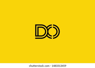Initial based clean and minimal Logo. DO OD D O letter creative technology monogram icon symbol. Universal elegant luxury alphabet vector design