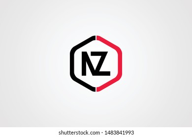 Initial based clean and minimal Logo. MZ NZ M Z letter creative monochrome monogram icon symbol. Universal elegant luxury alphabet vector design