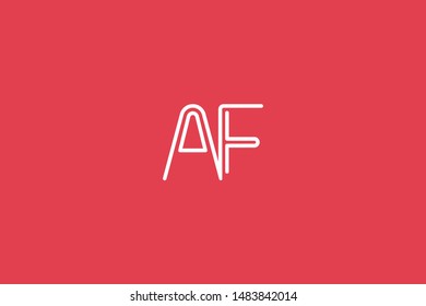 Initial based clean and minimal Logo. AF FA F letter creative monochrome monogram icon symbol. Universal elegant luxury alphabet vector design