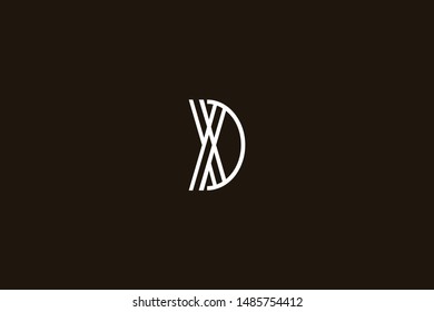 Initial based clean and minimal Logo. CX XC DX XD letter creative monochrome monogram icon symbol. Universal elegant luxury alphabet vector design