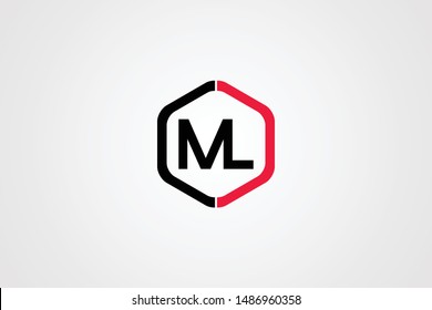 Initial based clean and minimal Logo. LM ML L M letter creative monochrome monogram icon symbol. Universal elegant luxury alphabet vector design
