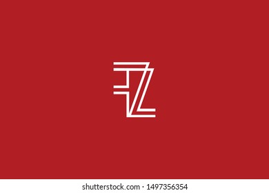 Initial based clean and minimal Logo. FZ ZF F Z letter creative monochrome monogram icon symbol. Universal elegant luxury alphabet vector design
