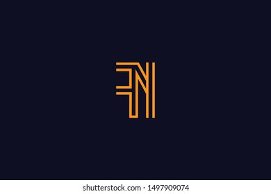 Initial based clean and minimal Logo. FN NF F N letter creative monochrome monogram icon symbol. Universal elegant luxury alphabet vector design