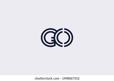 Initial based clean and minimal Logo. GO OG G O letter creative fonts monogram icon symbol. Universal elegant luxury alphabet vector design