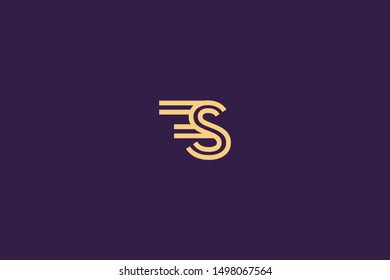 Initial based clean and minimal Logo. FS SF F S letter creative fonts monogram icon symbol. Universal elegant luxury alphabet vector design