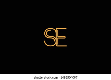 Initial based clean and minimal Logo. ES SE E S letter creative fonts monogram icon symbol. Universal elegant luxury alphabet vector design