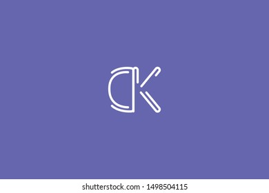Initial based clean and minimal Logo. DK KD D K letter creative fonts monogram icon symbol. Universal elegant luxury alphabet vector design