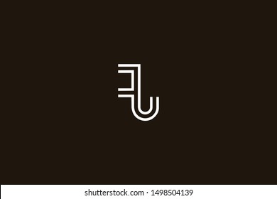 Initial based clean and minimal Logo. FJ JF F J letter creative fonts monogram icon symbol. Universal elegant luxury alphabet vector design