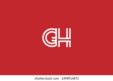 Initial based clean and minimal Logo. GH HG G H letter creative fonts monogram icon symbol. Universal elegant luxury alphabet vector design