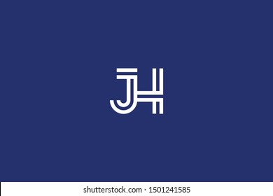 Initial based clean and minimal Logo. HJ JH H J letter creative fonts monogram icon symbol. Universal elegant luxury alphabet vector design