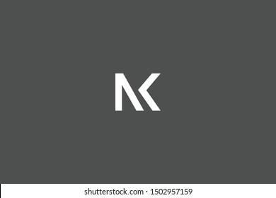 Initial based clean and minimal Logo. NK KN N K letter creative fonts monogram icon symbol. Universal elegant luxury alphabet vector design