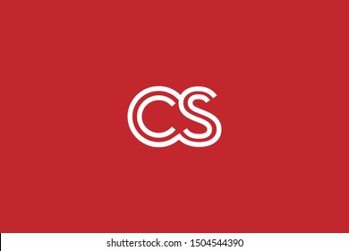 Initial based clean and minimal Logo. CS SC C S letter creative fonts monogram icon symbol. Universal elegant luxury alphabet vector design