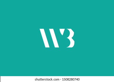 Initial based clean and minimal Logo. BW WB B W letter creative fonts monogram icon symbol. Universal elegant luxury alphabet vector design