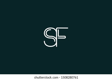 Initial Based Clean Minimal Logo Fs Stock Vector (Royalty Free) 1508280761