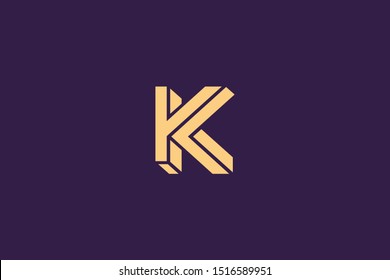 Initial based clean and minimal Logo. K KK letter creative fonts monogram icon symbol. Universal elegant luxury alphabet vector design