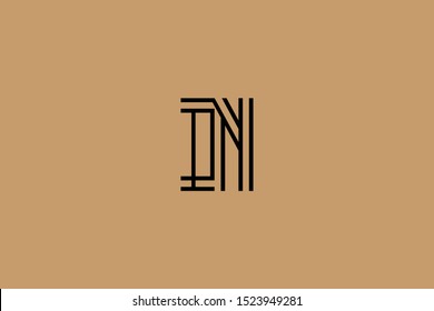 Initial based clean and minimal Logo. IN NI N letter creative fonts monogram icon symbol. Universal elegant luxury alphabet vector design