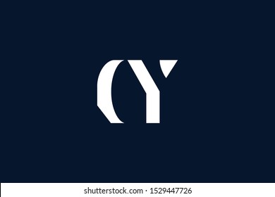 Initial based clean and minimal Logo. CY YC C Y letter creative fonts monogram icon symbol. Universal elegant luxury alphabet vector design