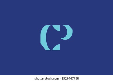 Initial based clean and minimal Logo. CP PC C P letter creative fonts monogram icon symbol. Universal elegant luxury alphabet vector design