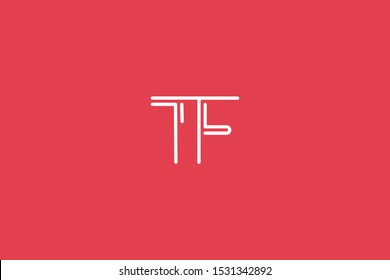 Initial based clean and minimal Logo. FT TF F T letter creative fonts monogram icon symbol. Universal elegant luxury alphabet vector design