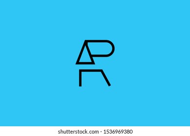 Initial based clean and minimal Logo. AR RA R letter creative fonts monogram icon symbol. Universal elegant luxury alphabet vector design