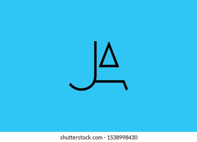 Initial based clean and minimal Logo. AJ JA J letter creative fonts monogram icon symbol. Universal elegant luxury alphabet vector design