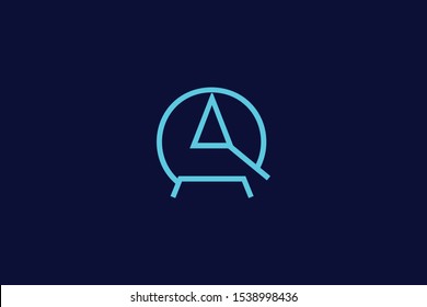 Initial based clean and minimal Logo. AQ QA Q letter creative fonts monogram icon symbol. Universal elegant luxury alphabet vector design
