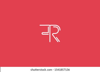 Initial based clean and minimal Logo. FR RF F R letter creative fonts monogram icon symbol. Universal elegant luxury alphabet vector design