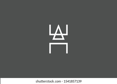 Initial based clean and minimal Logo. AH HA H letter creative fonts monogram icon symbol. Universal elegant luxury alphabet vector design