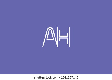 Initial based clean and minimal Logo. AH HA H letter creative fonts monogram icon symbol. Universal elegant luxury alphabet vector design