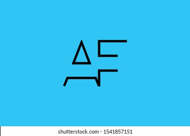 Initial based clean and minimal Logo. AF FA F letter creative fonts monogram icon symbol. Universal elegant luxury alphabet vector design